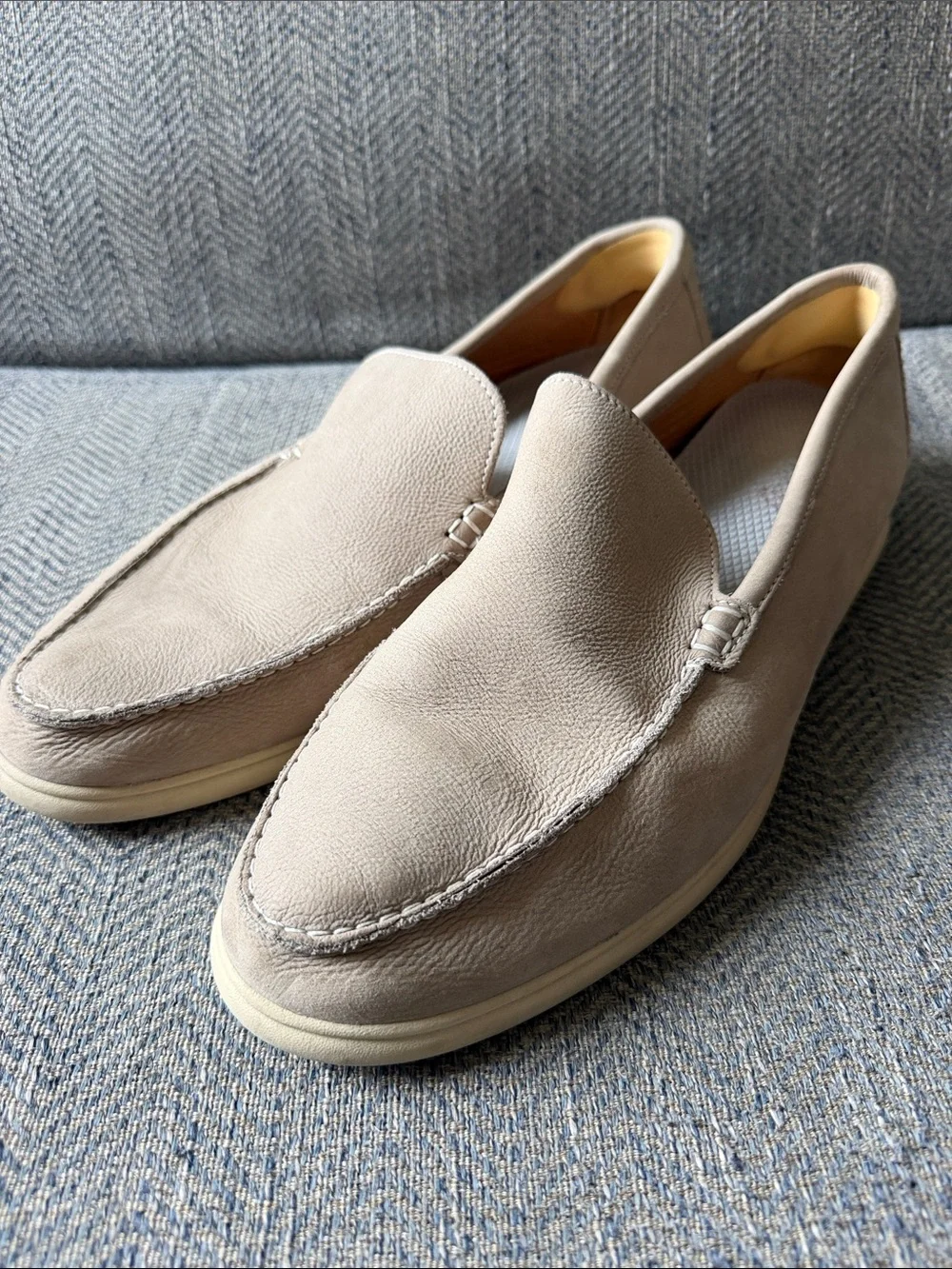 Johnnie O Malibu Men’s Tan Leather Moc Toe Loafers Size: 11.5 M